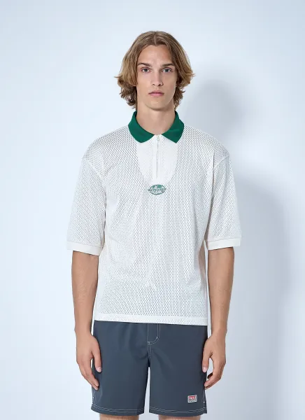 Quarter Zip Jersey Polo Shirt