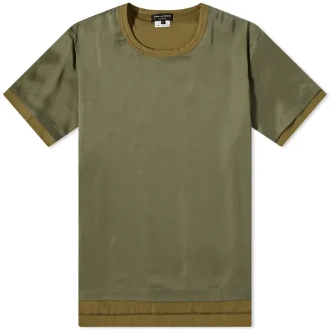Layered Tafeta Cotton T-Shirt