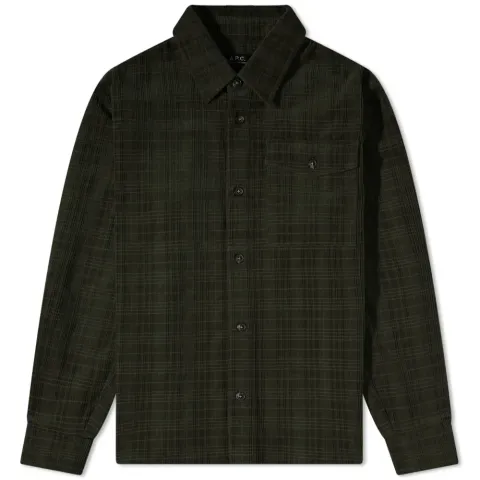 A.P.C. Basile Check Corduroy Overshirt