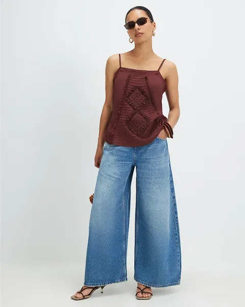 River Island Petite Horseshoe Barrel Leg Jeans