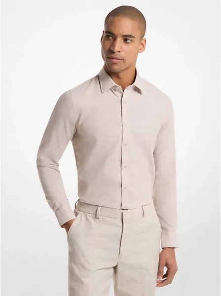 Cotton and Linen Slim-Fit Shirt