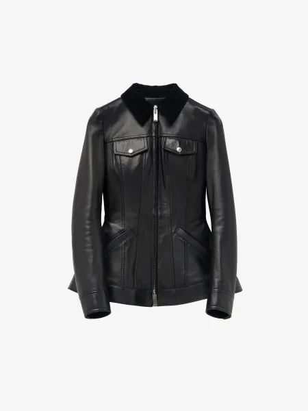Peplum Leather Jacket