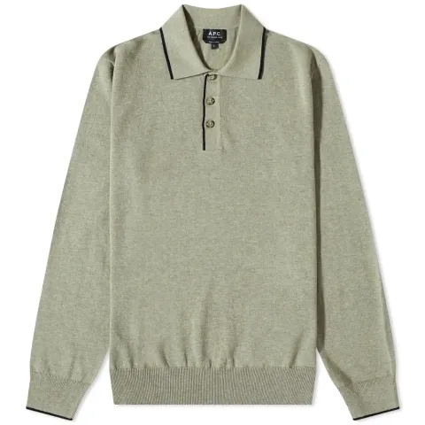 A.P.C. Long Sleeve Basile Knit Polo