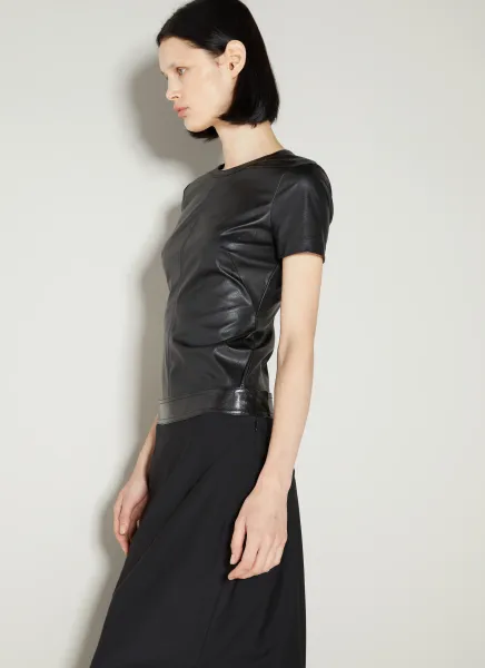 Faux Leather T-Shirt