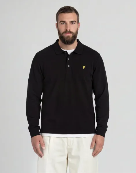 Lyle & Scott Long Sleeve Polo Shirt Plus
