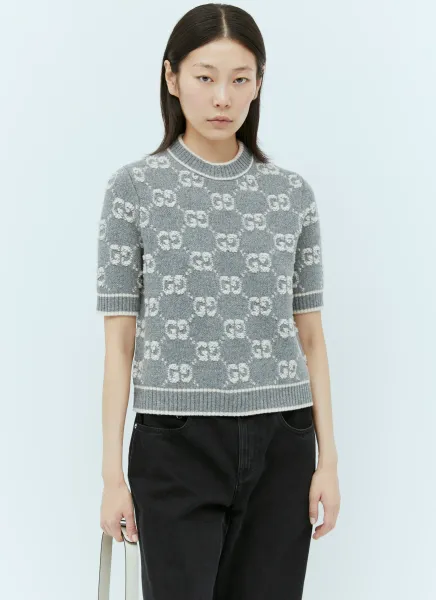 Wool Bouclé Jacquard Top