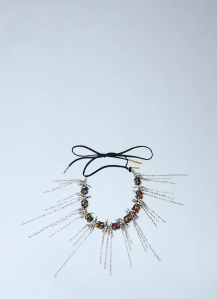 Dries Van Noten Chain Embellished Collar Necklace