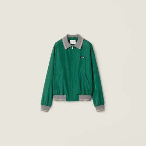 Technical poplin bomber jacket