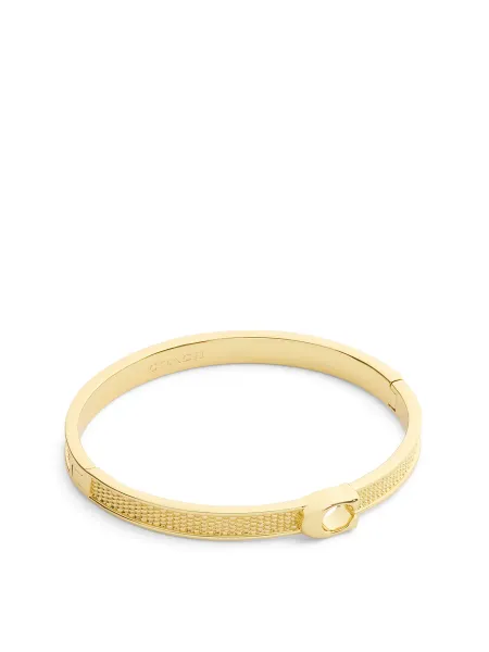 Coach Textured C Hinged Bangle