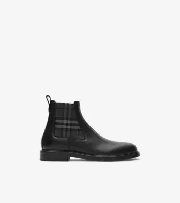 Leather Pembroke Boots in Black