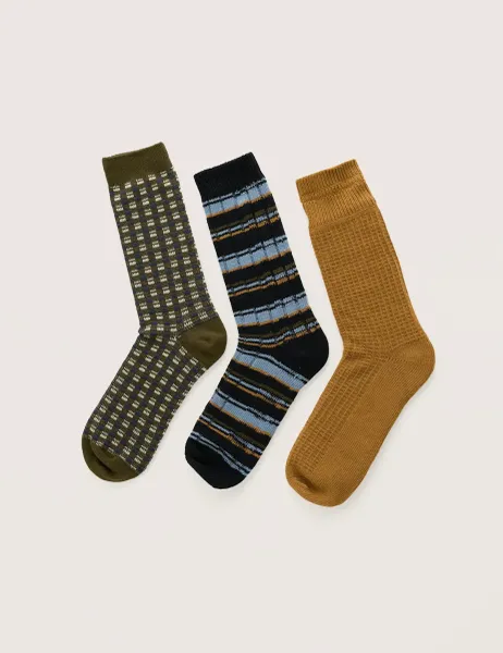 Seasalt Cornwall 3pk Novelty Cotton Rich Socks Multi