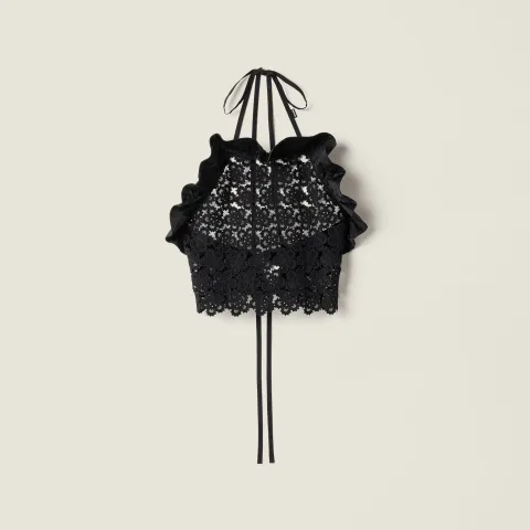 Macramé pinafore top