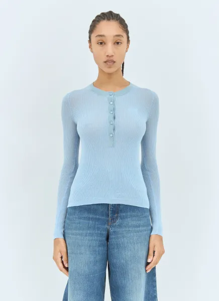 Knitted Henley Shirt