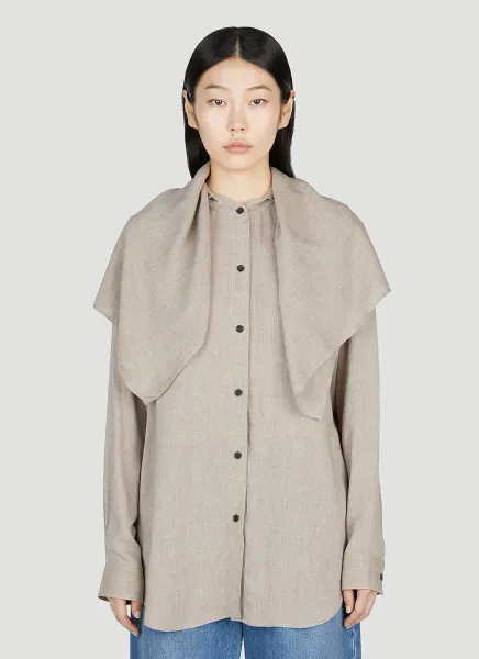 Scarf-Collar Shirt