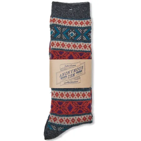Jacquard Crew Sock