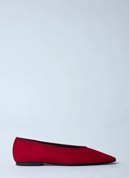 Minimalist Suede Ballerina Flats