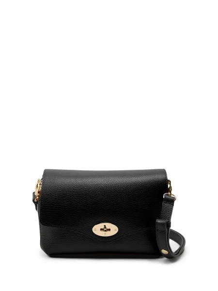 Apatchy London The Maddie Midi Black Leather Bag