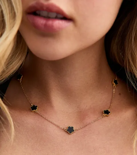 New Look Gold Tone Flower Necklace