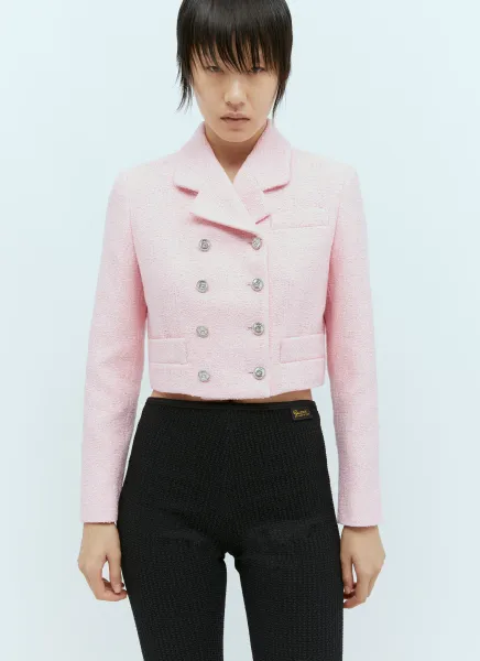 Sequin Bouclé Cropped Blazer