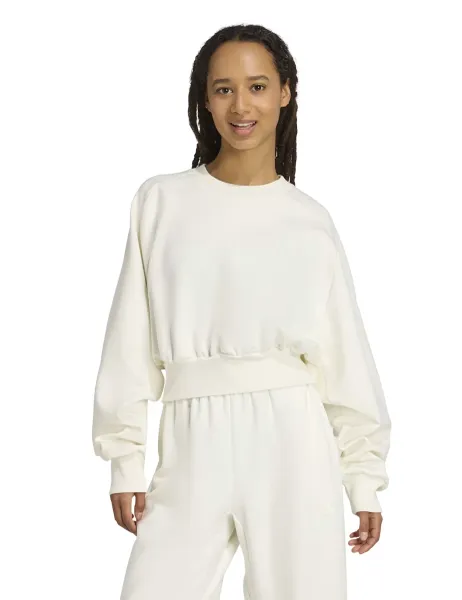Adidas Soft Lux Loose Sweatshirt with Modal Soft White