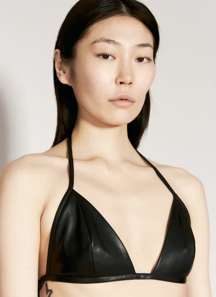 Triangle Leather Bra