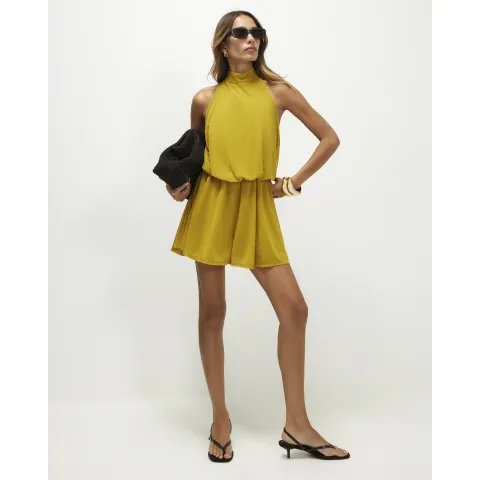 River Island Halter Neck Drape Playsuit
