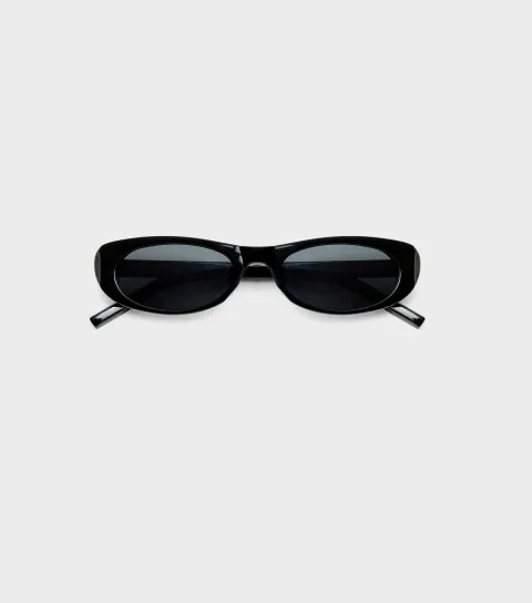 Black Narrow Cat Eye Sunglasses