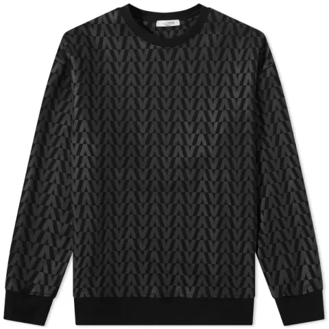 Tonal Optical Logo Crew Sweat