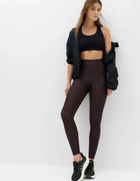 Goodmove Go Move Printed Gym Leggings Mulberry Mix