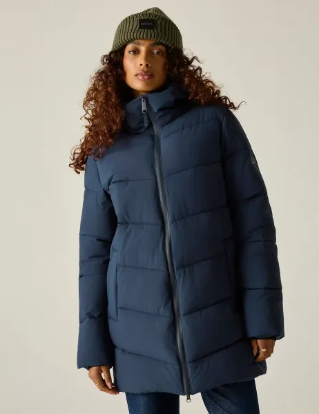 Regatta Faye Water Repellent Hooded Padded Jacket Navy
