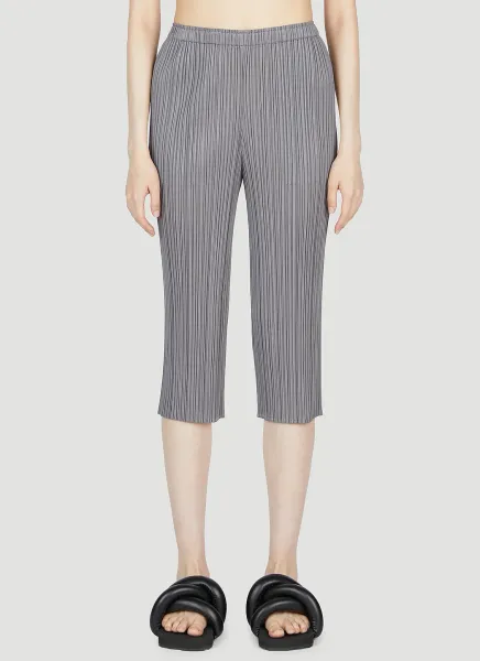 Cropped Pleated Pants