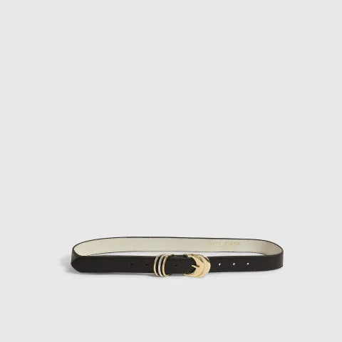 River Island Faux Leather Mixed Metal Keeper Belt