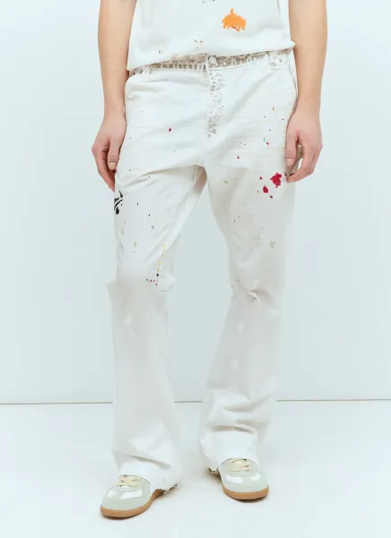 Painted Carpenter Flared Jeans