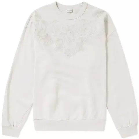 Embroidered Yoke Crew Sweat