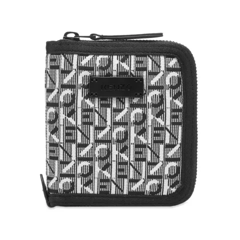 Monogrammed Repeat Print Zip Wallet