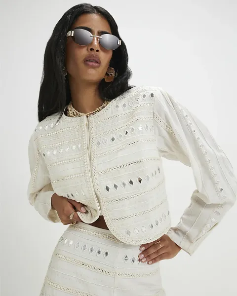 River Island Mirror Embroidered Jacket