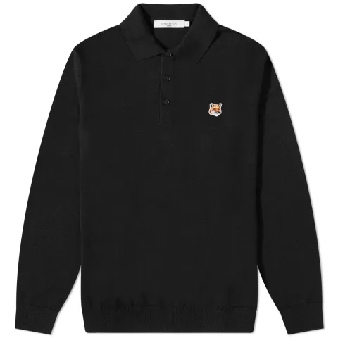 Fox Head Patch Knitted Polo