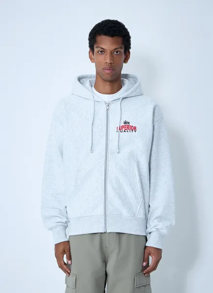 Logo Motif Zip-Up Sweatshirt