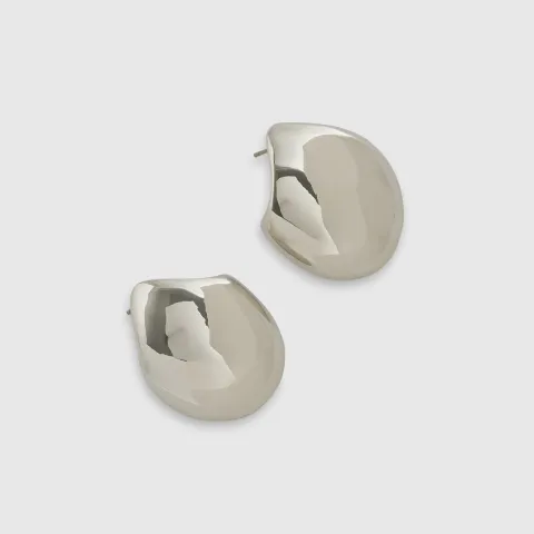 River Island Curved Oval Cut Out Stud Earrings