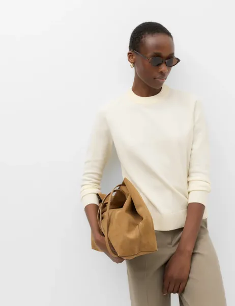 Marks & Spencer Air-Yarn Crew Neck Jumper Ivory