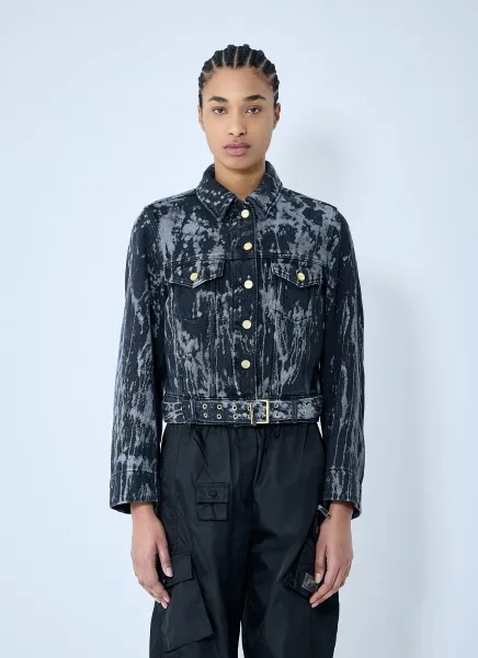 Heavy Denim Belted Jacket