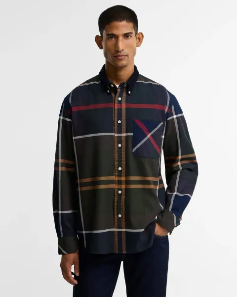 Dunoon Tartan Authentic-Fit Long-Sleeved Shirt
