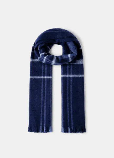 Hackett Cashmere Large Check Scarf