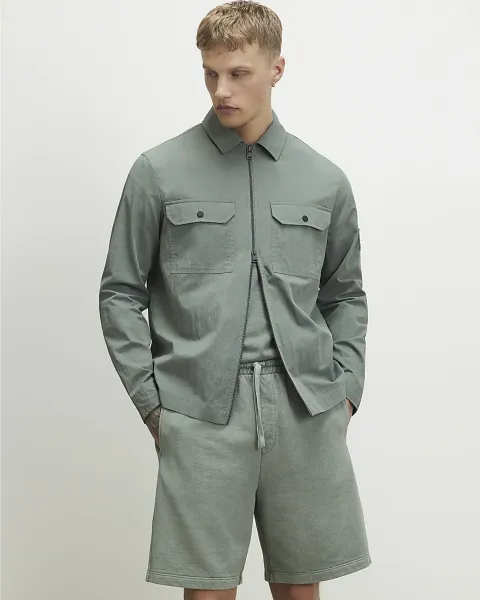 River Island Regular Fit Washed Utility Overshirt