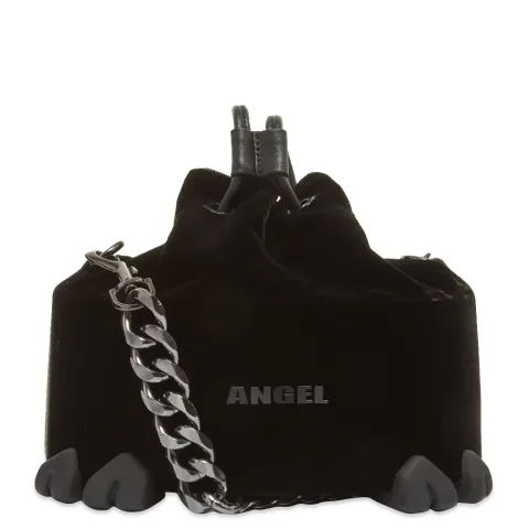Black Velvet Dragon Tooth Drawstring Bag