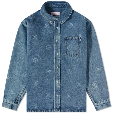 All Over Logo Denim Overshirt