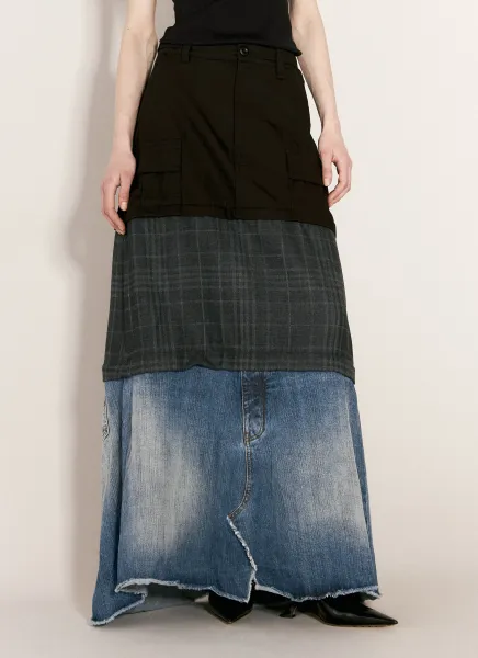 Maxi Layered Cargo Skirt