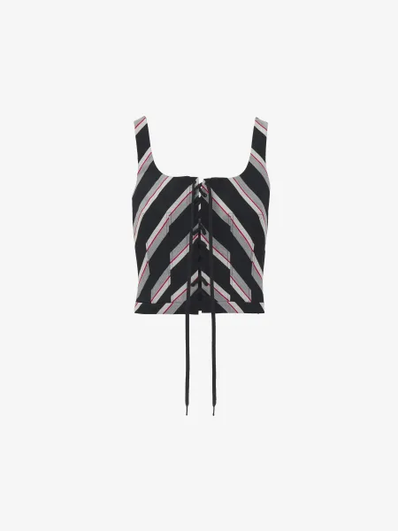 Chevron Stripe Corset Top