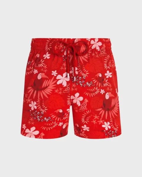 Vilebrequin Men Stretch Short Swim Shorts Papel De Embrulho