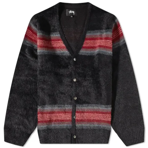 Stripe Shaggy Cardigan